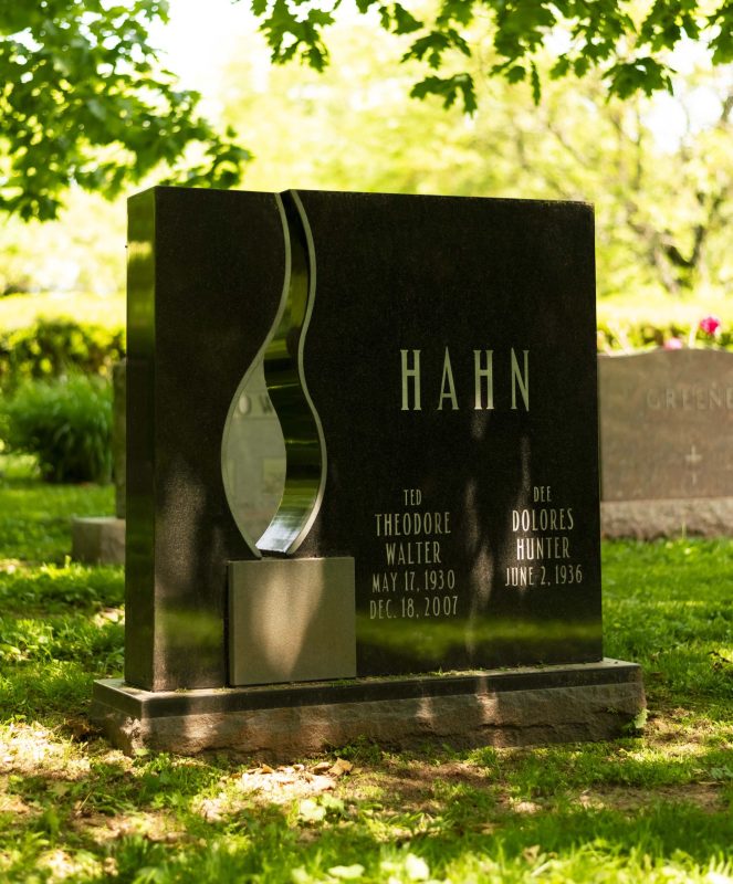 Hahn Headstone with Unique Flame Cut Out Design