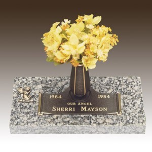 Meredith Personalized Bronze Flat Marker with Train