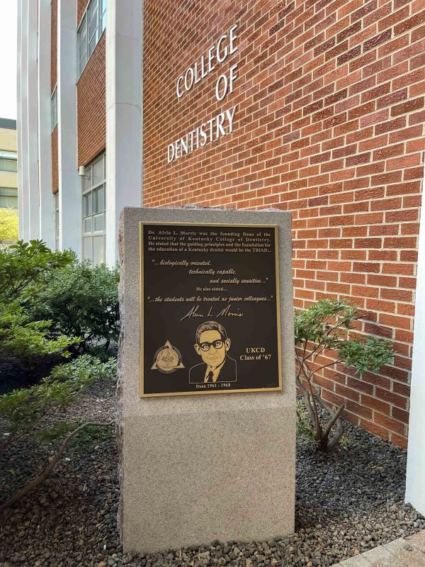 College of Dentistry Bronze Sign