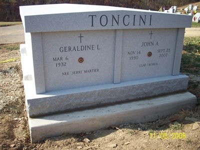 Toncini Gray Two Person Mausoleum with Classic Design
